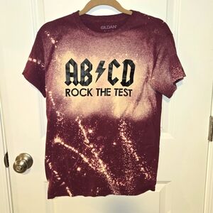 AB/CD Rock The Test Dark Magenta Short Sleve T-shirt Size Youth Small